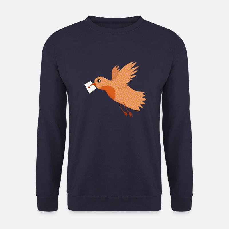 Vogel mit Brief - Unisex Pullover - Navy