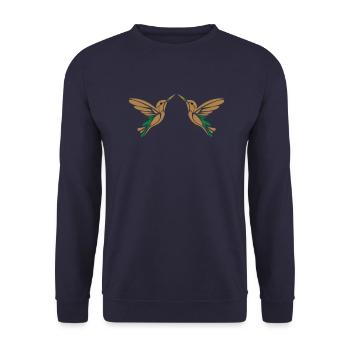 kolibri - Unisex Pullover - Navy - Vorne - Alina (178cm) & Michal (187cm)