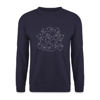 Hamsters (w) - Unisex Pullover - Navy - Vorne - Alina (178cm) & Michal (187cm)