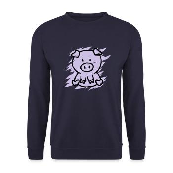oink - Unisex Pullover - Navy - Vorne - Alina (178cm) & Michal (187cm)
