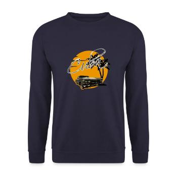cadillac cuba - Sweat-shirt Unisexe - marine - Devant - Alina (178cm) & Michal (187cm)