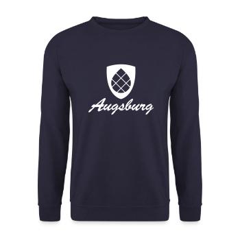 Augsburg Zirbelnuss crest blanc - Sweat-shirt Unisexe - marine - Devant - Alina (178cm) & Michal (187cm)
