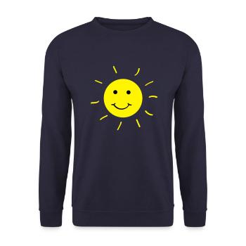 Fröhliche Sonne - Sweat-shirt Unisexe - marine - Devant - Alina (178cm) & Michal (187cm)