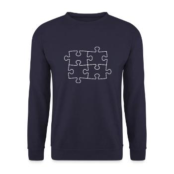 Puzzle / équipe - Sweat-shirt Unisexe - marine - Devant - Alina (178cm) & Michal (187cm)
