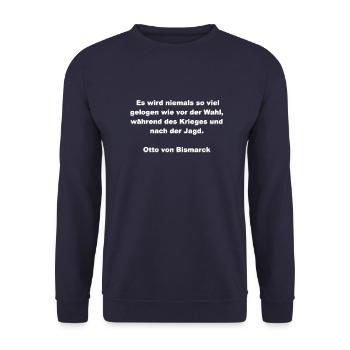 Bismarck - Unisex Pullover - Navy - Vorne - Alina (178cm) & Michal (187cm)