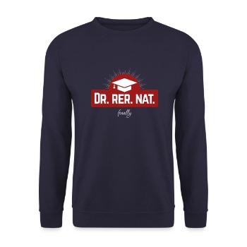 Dr rer. nat. finally - enfin docteur - Sweat-shirt Unisexe - marine - Devant - Alina (178cm) & Michal (187cm)
