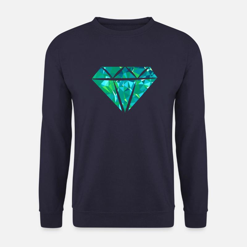 Diamond (Low Poly) - Unisex Pullover - Navy