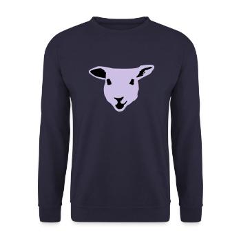 Schaf, Lamm - Unisex Pullover - Navy - Vorne - Alina (178cm) & Michal (187cm)