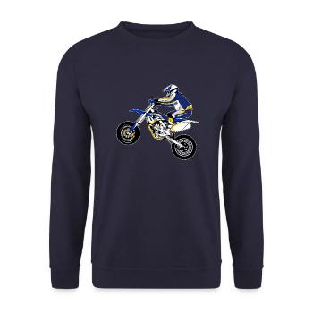 Supermoto - Unisex Pullover - Navy - Vorne - Alina (178cm) & Michal (187cm)