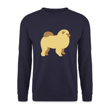 Chow-Chow - Unisex Pullover - Navy - Vorne - Alina (178cm) & Michal (187cm)