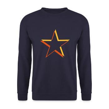 Étoile 3D jaune - Sweat-shirt Unisexe - marine - Devant - Alina (178cm) & Michal (187cm)
