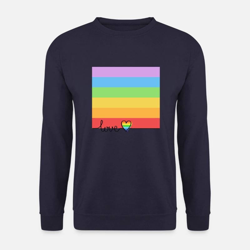 Regenbogen, LGBT, Rainbow, Gay Pride, Love - Unisex Pullover - Navy