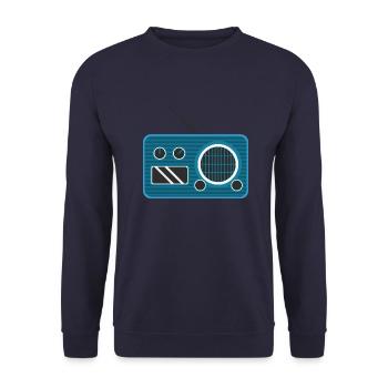 radio - Unisex Pullover - Navy - Vorne - Alina (178cm) & Michal (187cm)