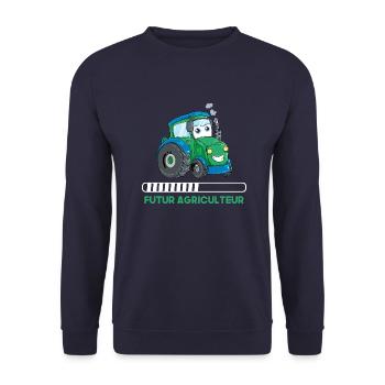 Futur agriculteur - Sweat-shirt Unisexe - marine - Devant - Alina (178cm) & Michal (187cm)