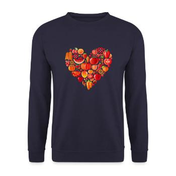 organisch - Unisex Pullover - Navy - Vorne - Alina (178cm) & Michal (187cm)