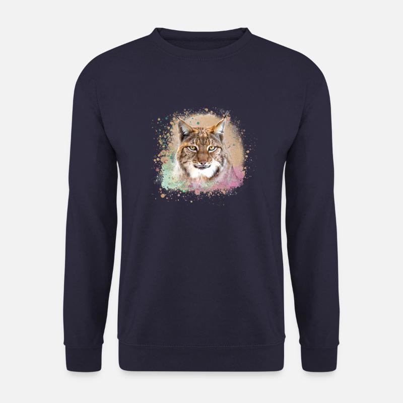 wildkatze,luchs,beige,graffiti,malerei,katze - Unisex Pullover - Navy