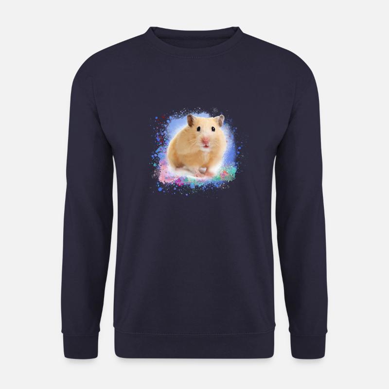 hamster, graffiti,malerei,grün,blau - Unisex Pullover - Navy
