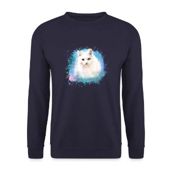 Persian cat,cat,ragdoll,siam cat - Unisex Sweatshirt - navy - Front - Alina (178cm) & Michal (187cm)