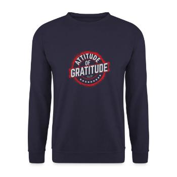 Culture Zen Positif Attitude de Gratitude - Sweat-shirt Unisexe - marine - Devant - Alina (178cm) & Michal (187cm)