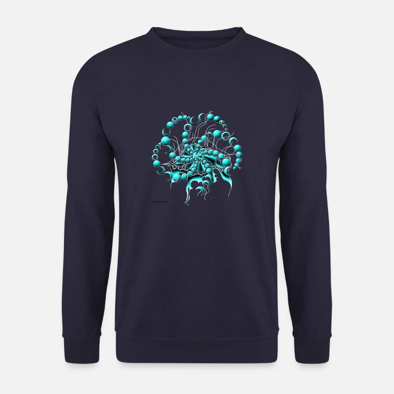 Psychedelic, Eye, turquoise - Unisex Sweatshirt - navy