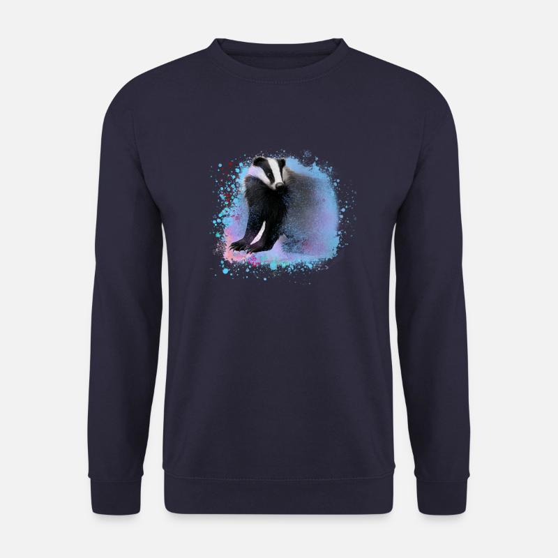 dachs,stinkstier,graffiti,malerei,bunt,blau - Unisex Pullover - Navy