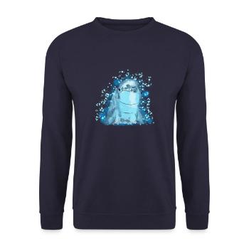 Delfin - Unisex Pullover - Navy - Vorne - Alina (178cm) & Michal (187cm)