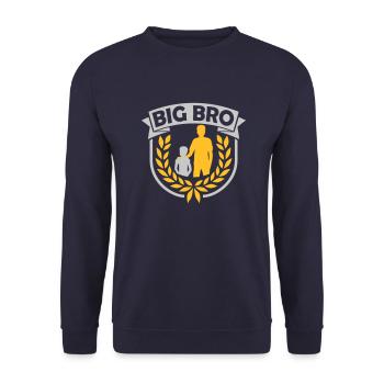 Laurel wreath big brother team - Unisex Sweatshirt - navy - Front - Alina (178cm) & Michal (187cm)