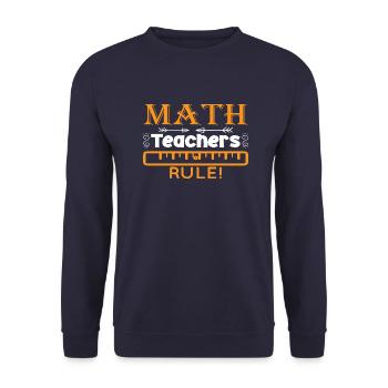 Math Teachers Rule - Unisex Pullover - Navy - Vorne - Alina (178cm) & Michal (187cm)