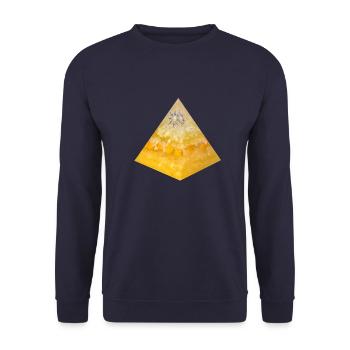 Sonnenaktivität Pyramide / Schöpferkraft - Unisex Pullover - Navy - Vorne - Alina (178cm) & Michal (187cm)