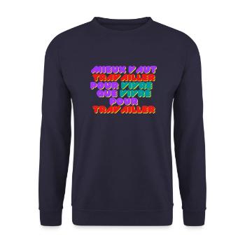 VIE ET TRAVAIL - Sweat-shirt Unisexe - marine - Devant - Alina (178cm) & Michal (187cm)