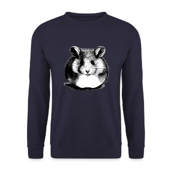 Hamster mignon animal rongeur animaux drôle animal 11 - Sweat-shirt Unisexe - marine - Devant - Alina (178cm) & Michal (187cm)