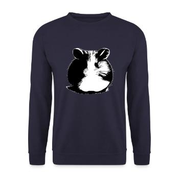 Hamster Cute Animal Rodent Animals Pet Vector 12 - Unisex Sweatshirt - navy - Front - Alina (178cm) & Michal (187cm)
