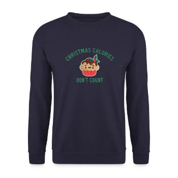 Christmas calories don't count - Sweat-shirt Unisexe - marine - Devant - Alina (178cm) & Michal (187cm)