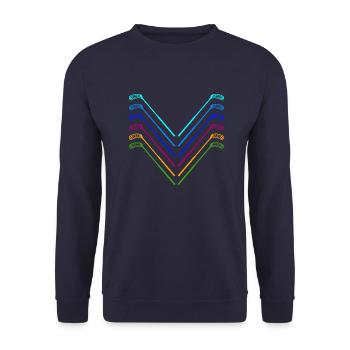 Floorball floorball « battes de floorball colorées » - Sweat-shirt Unisexe - marine - Devant - Alina (178cm) & Michal (187cm)