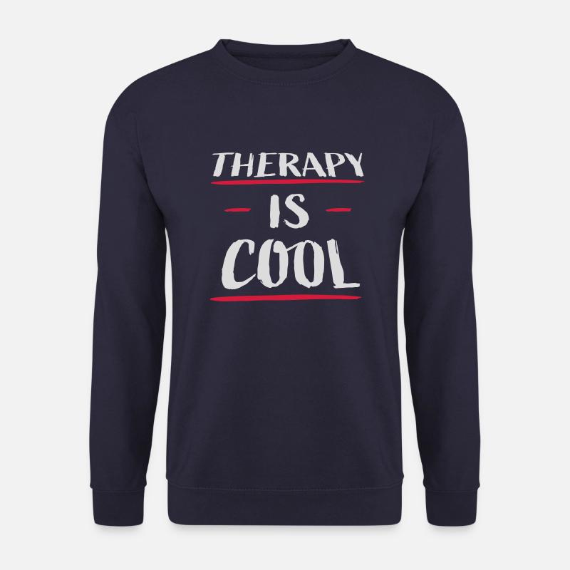 therapy is cool Quote - Unisex Sweatshirt - navy