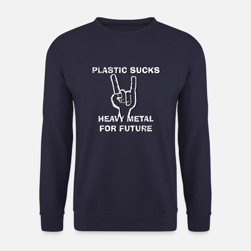 Plastic sucks - Heavy Metal for future - Unisex Pullover - Navy