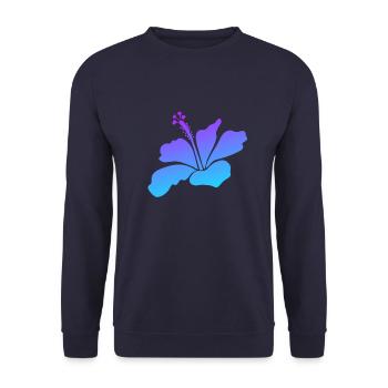Blumen Feeling - Unisex Pullover - Navy - Vorne - Alina (178cm) & Michal (187cm)
