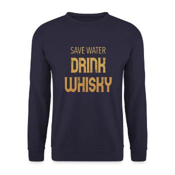 WHISKY - Sweat-shirt Unisexe - marine - Devant - Alina (178cm) & Michal (187cm)
