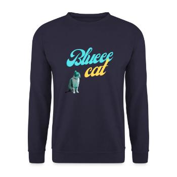 Blueee Katze - Unisex Pullover - Navy - Vorne - Alina (178cm) & Michal (187cm)