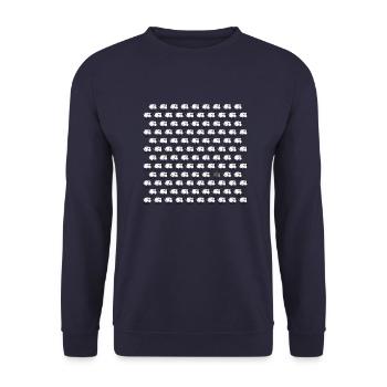 Black Sheep Syndrome - Unisex Sweatshirt - navy - Front - Alina (178cm) & Michal (187cm)