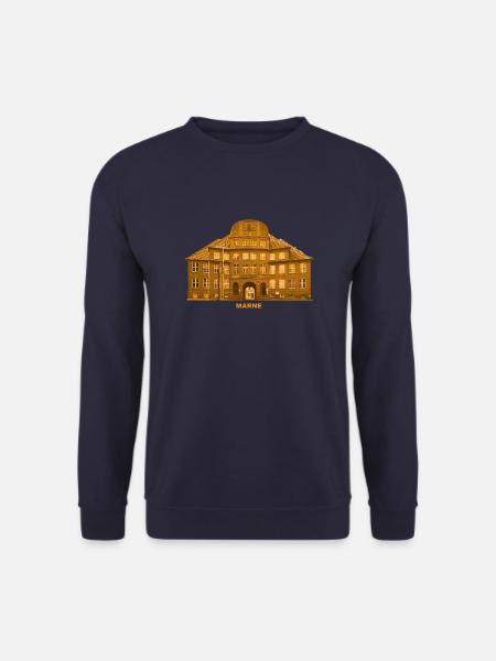 Marne Rathaus Dithmarschen Schleswig-Holstein - Unisex Pullover - Navy