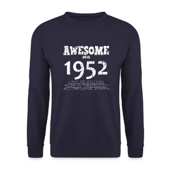 1952 - 72e anniversaire légendaire - Sweat-shirt Unisexe - marine - Devant - Alina (178cm) & Michal (187cm)