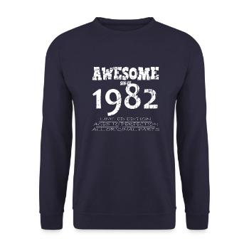 1982 - Legendary 42nd Anniversary - Unisex Sweatshirt - navy - Front - Alina (178cm) & Michal (187cm)