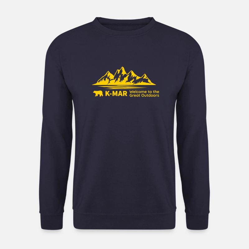 K-Mar Mountain Range Yellow - Unisex Pullover - Navy