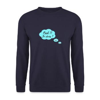 Pssst, du träumst - Unisex Pullover - Navy - Vorne - Alina (178cm) & Michal (187cm)