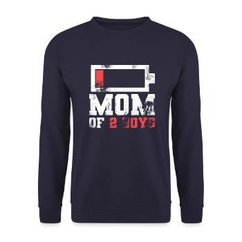 Maman de 2 garçons Chemise cadeau de Fils Mère - Sweat-shirt Unisexe - marine - Devant - Alina (178cm) & Michal (187cm)