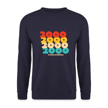 2000: Limitierte Auflage - 24-jähriges Jubiläum - Unisex Pullover - Navy - Vorne - Alina (178cm) & Michal (187cm)