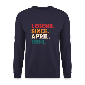Legend Since April 1984 - Sweat-shirt Unisexe - marine - Devant - Alina (178cm) & Michal (187cm)