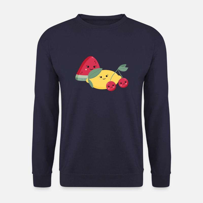 Wassermelone,Zitrone & Kirschen - Unisex Pullover - Navy