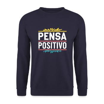 Pensa positivo - Sweat-shirt Unisexe - marine - Devant - Alina (178cm) & Michal (187cm)